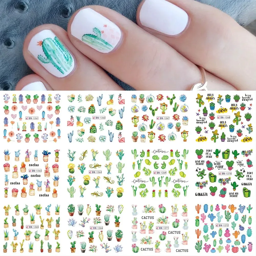 12pcs Valentines Manicure Love Letter Flower Sliders for Nails Inscriptions Nail Art Decoration Water Sticker Tips GLBN1489-1500