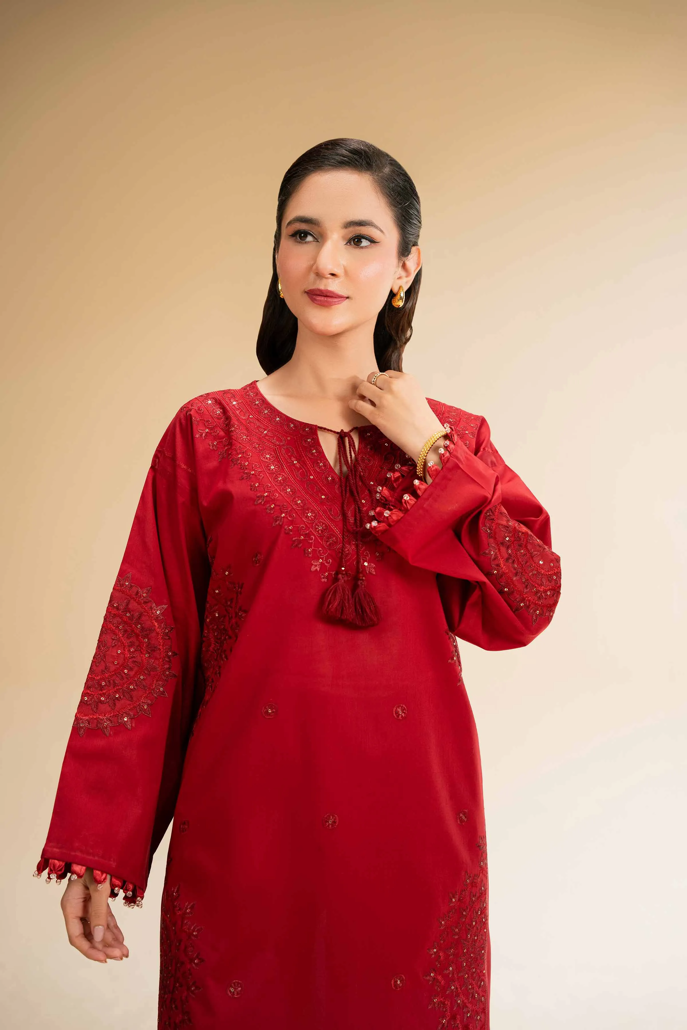 2 Piece - Dyed Embroidered Suit - 42501259