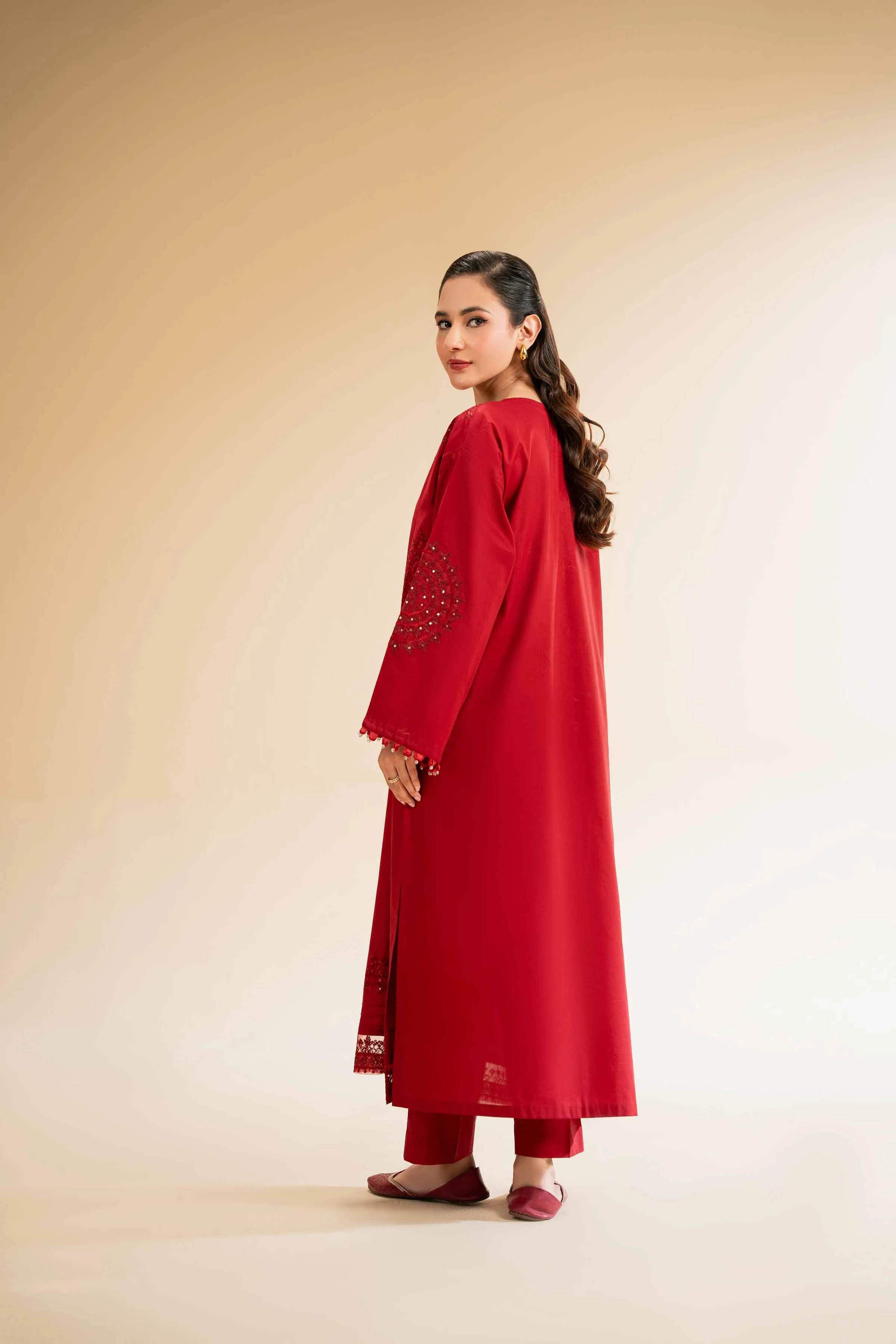 2 Piece - Dyed Embroidered Suit - 42501259