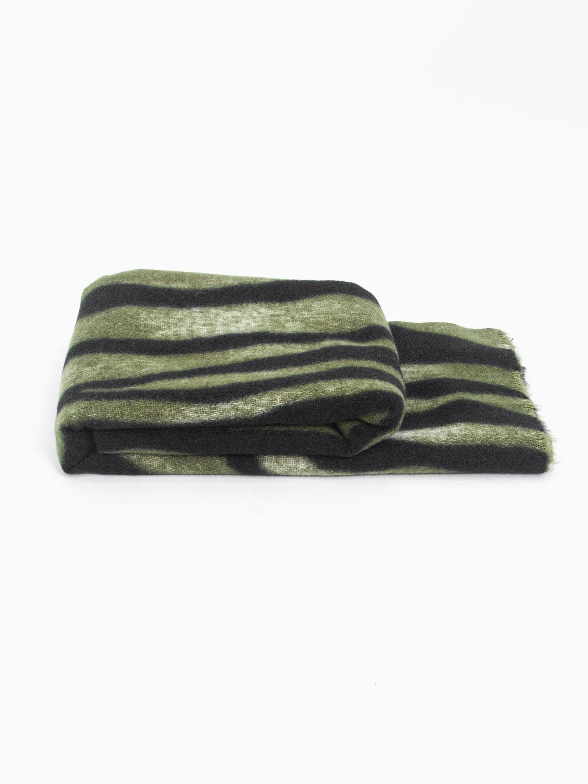 Ainslie Lightweight Scarf - Green, Zebra