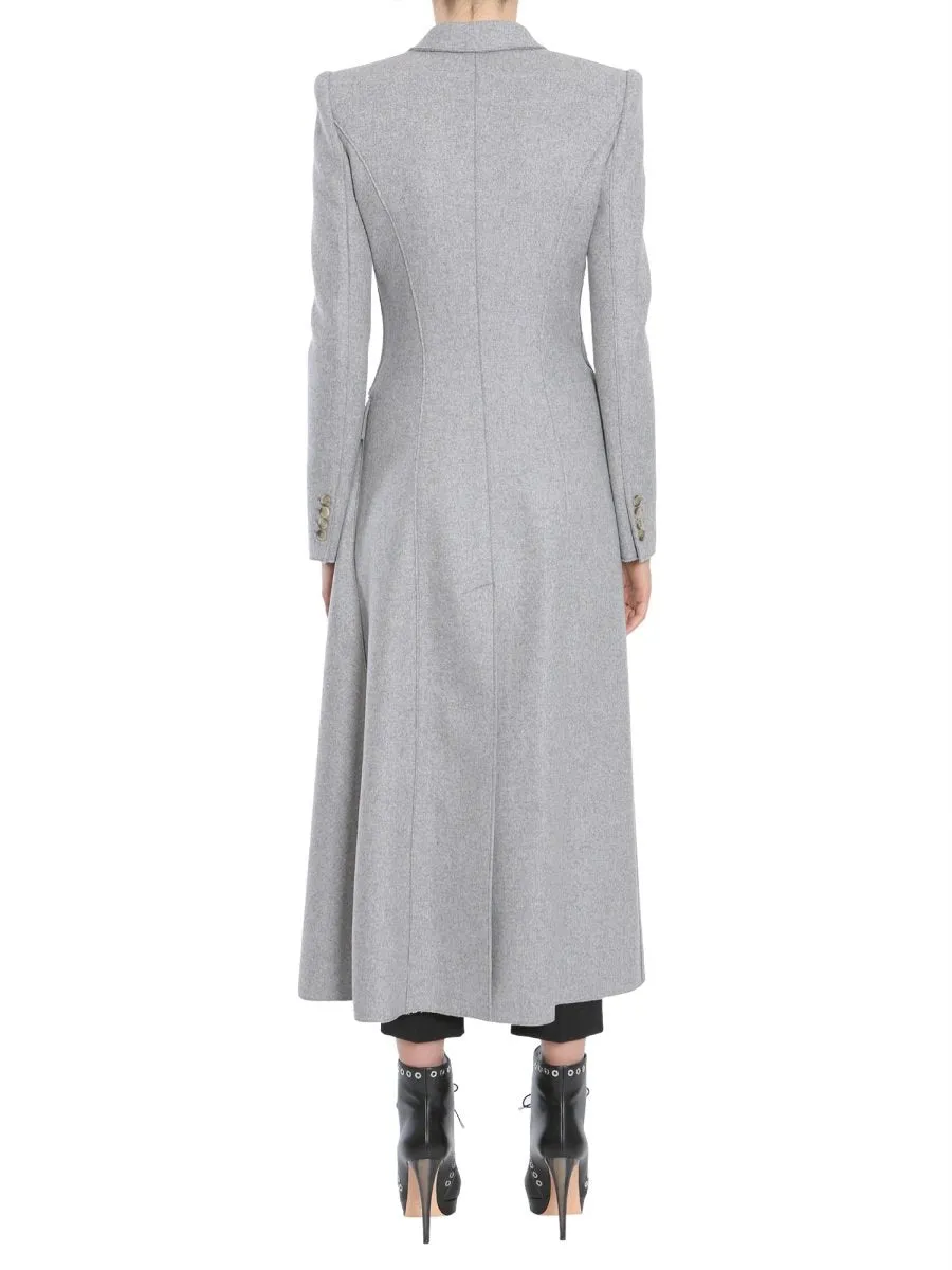 Alexander McQueen Double Breasted Long Coat
