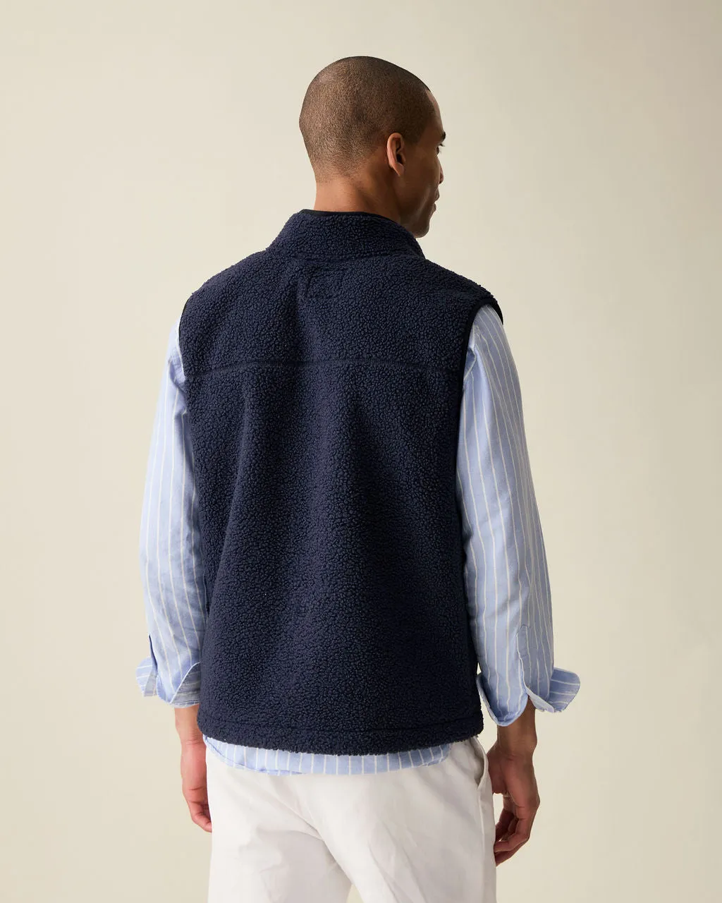 Alfré Navy Fleece Gilet