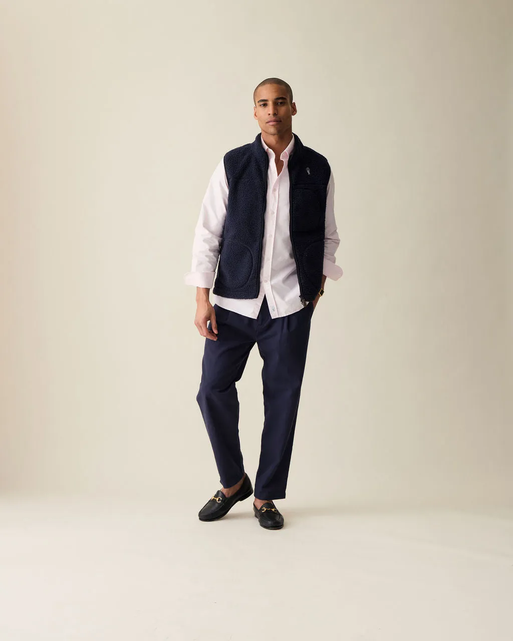 Alfré Navy Fleece Gilet