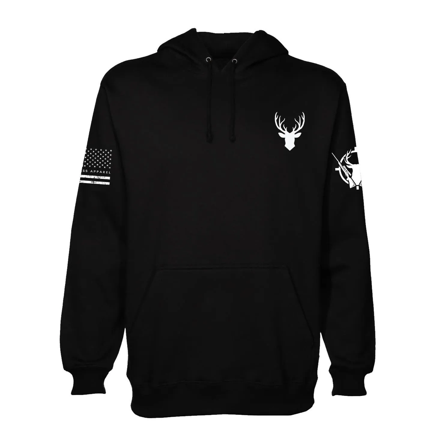 American Flag Deer Hunting Crossbow and Arrow Patriotic Hoodie | Buck Deer Hunting | Hunter | American flag | Hunting Season | Unisex Hoodie