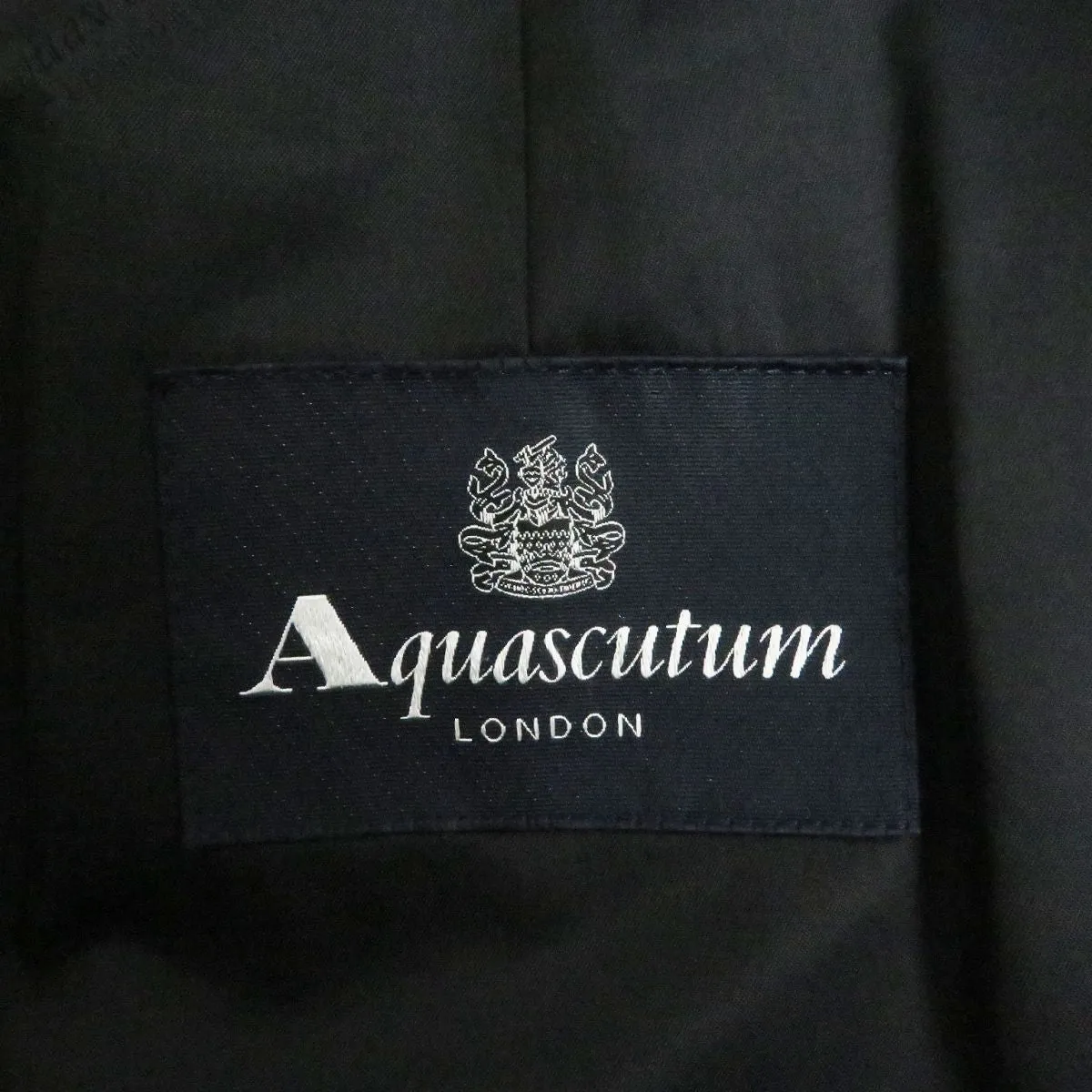 Aquascutum Silk Baldachin Coat Navy