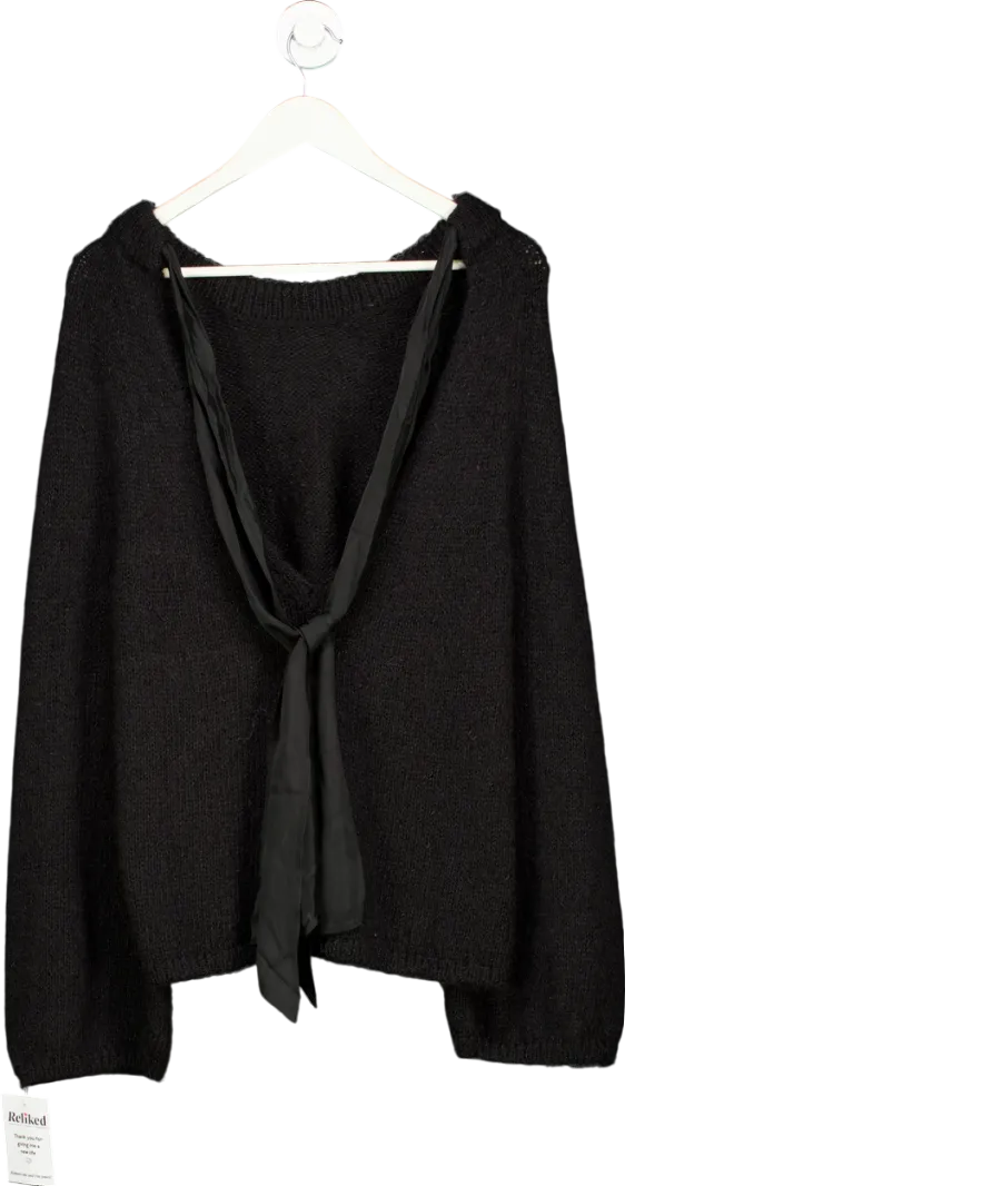 Arket Black Bow Detail Jumper UK M