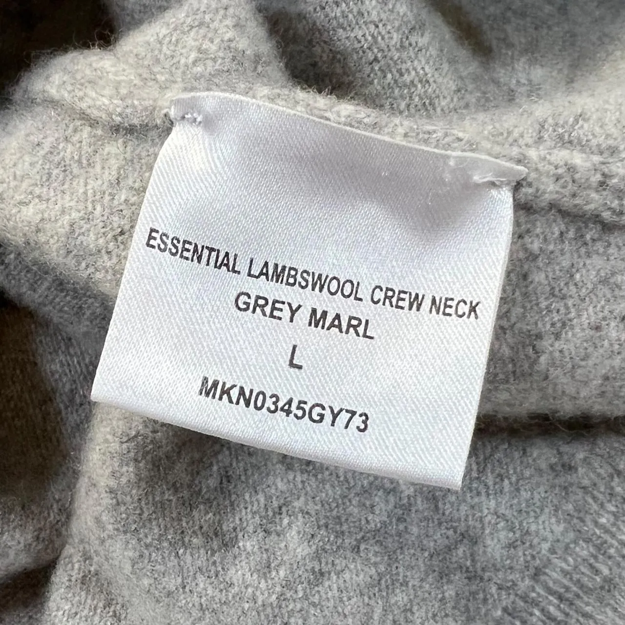 BARBOUR Classic Basic Embroidered Mini Logo Lambswool Knit Crewneck Sweater Jumper