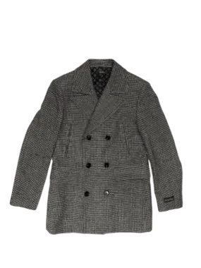 Bellucci Brando B232 Double Breasted Peacoat  Black