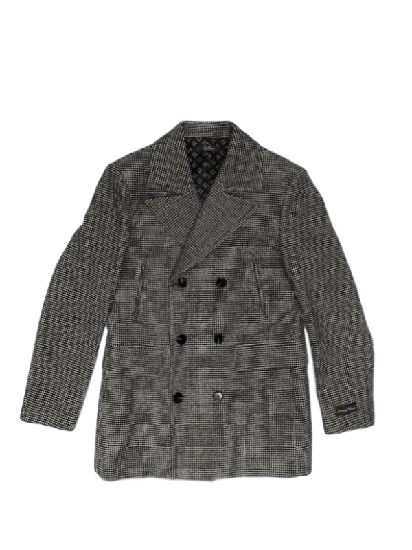 Bellucci Brando B232 Double Breasted Peacoat  Black