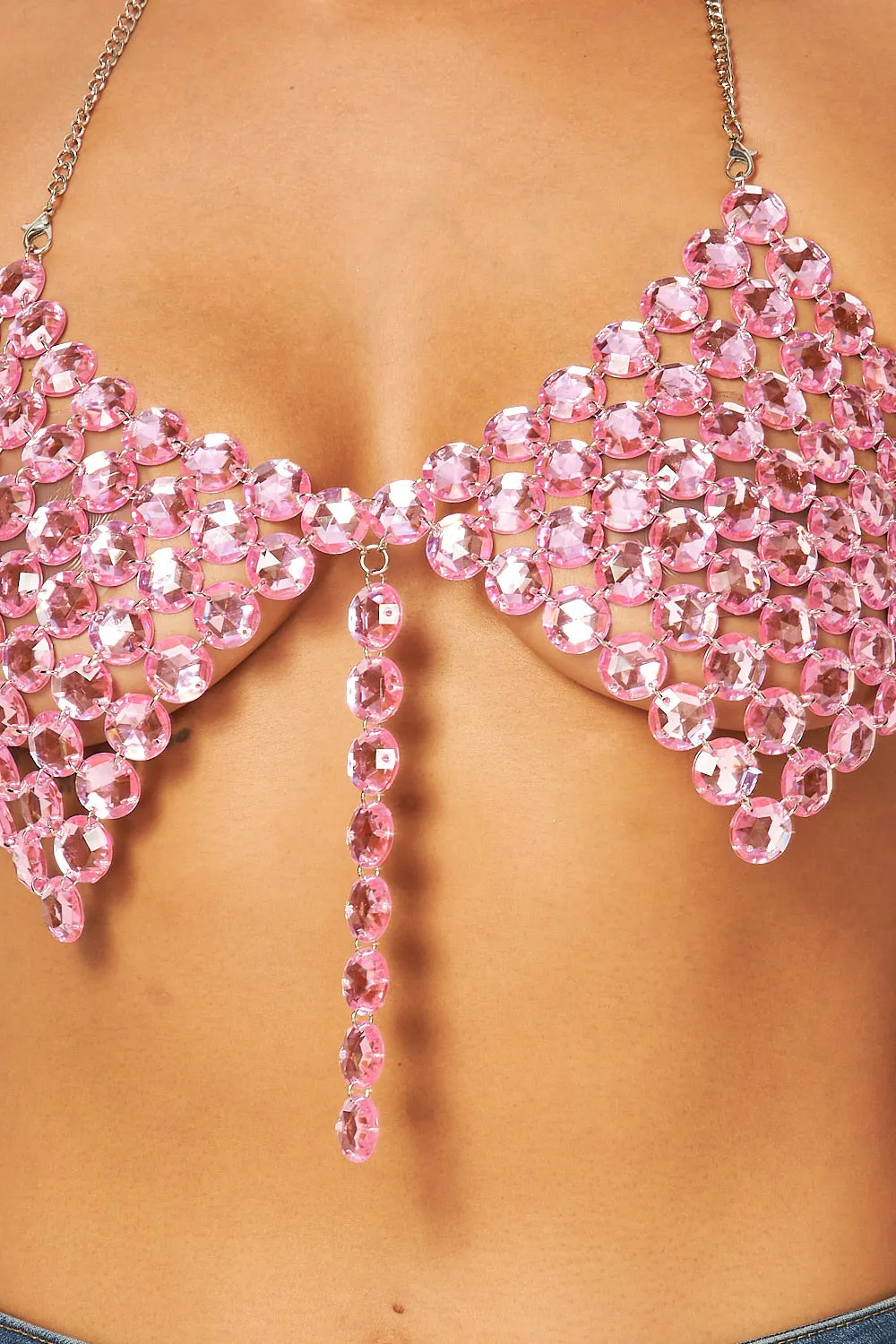 Bianca Rhinestone Jewel Bra Halter Top
