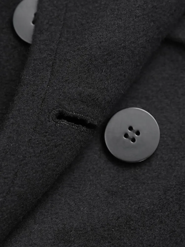 Black 100% Cashmere Slim Coat