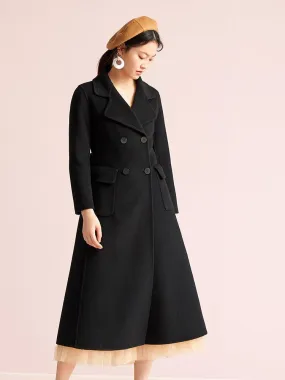 Black 100% Cashmere Slim Coat