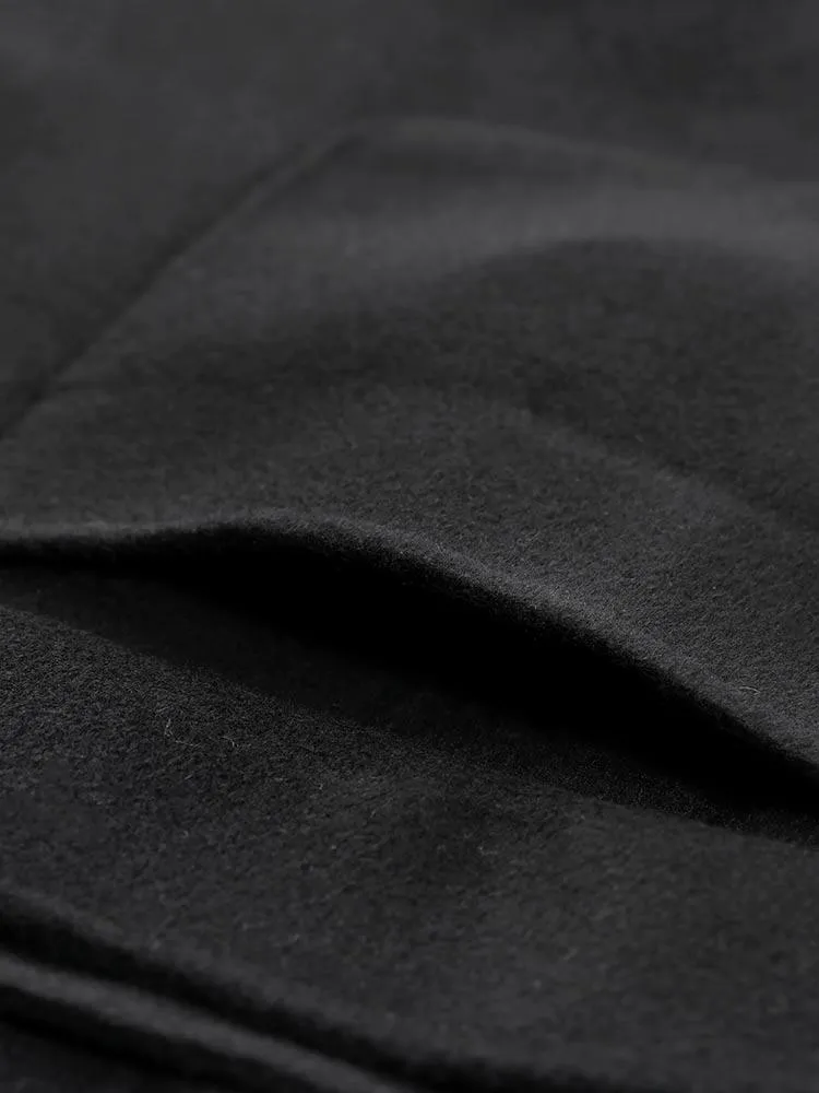 Black 100% Cashmere Slim Coat
