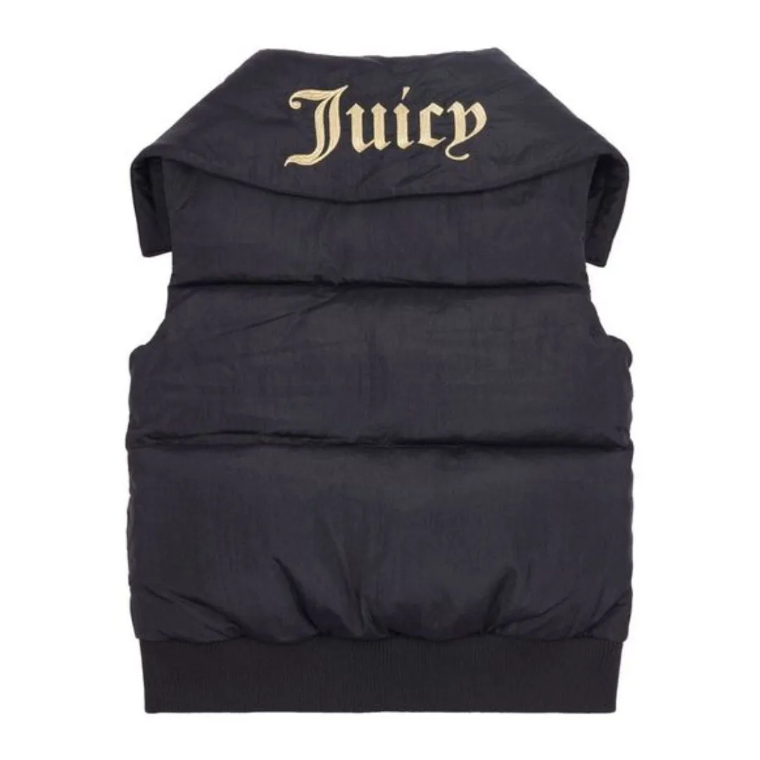 Black Embroidered Collar Gilet