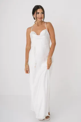 Bree Cowl Belted Slip Maxi Dress