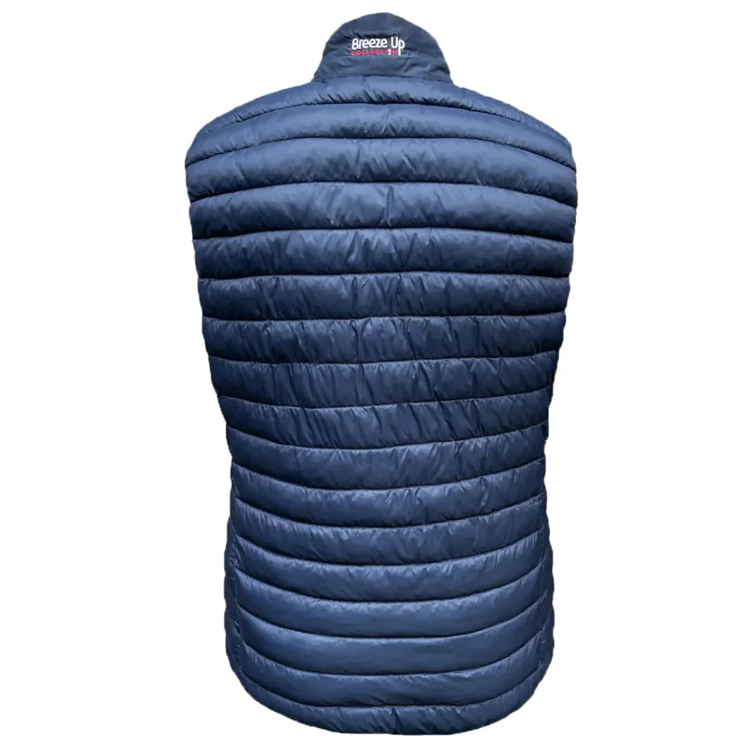 Breeze Up ‘Laffitte’ Padded Gilet  - Navy Grey Junior