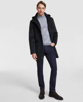 Calvin Klein Mens Regular fit Overcoat Coat 40 R Black Solid