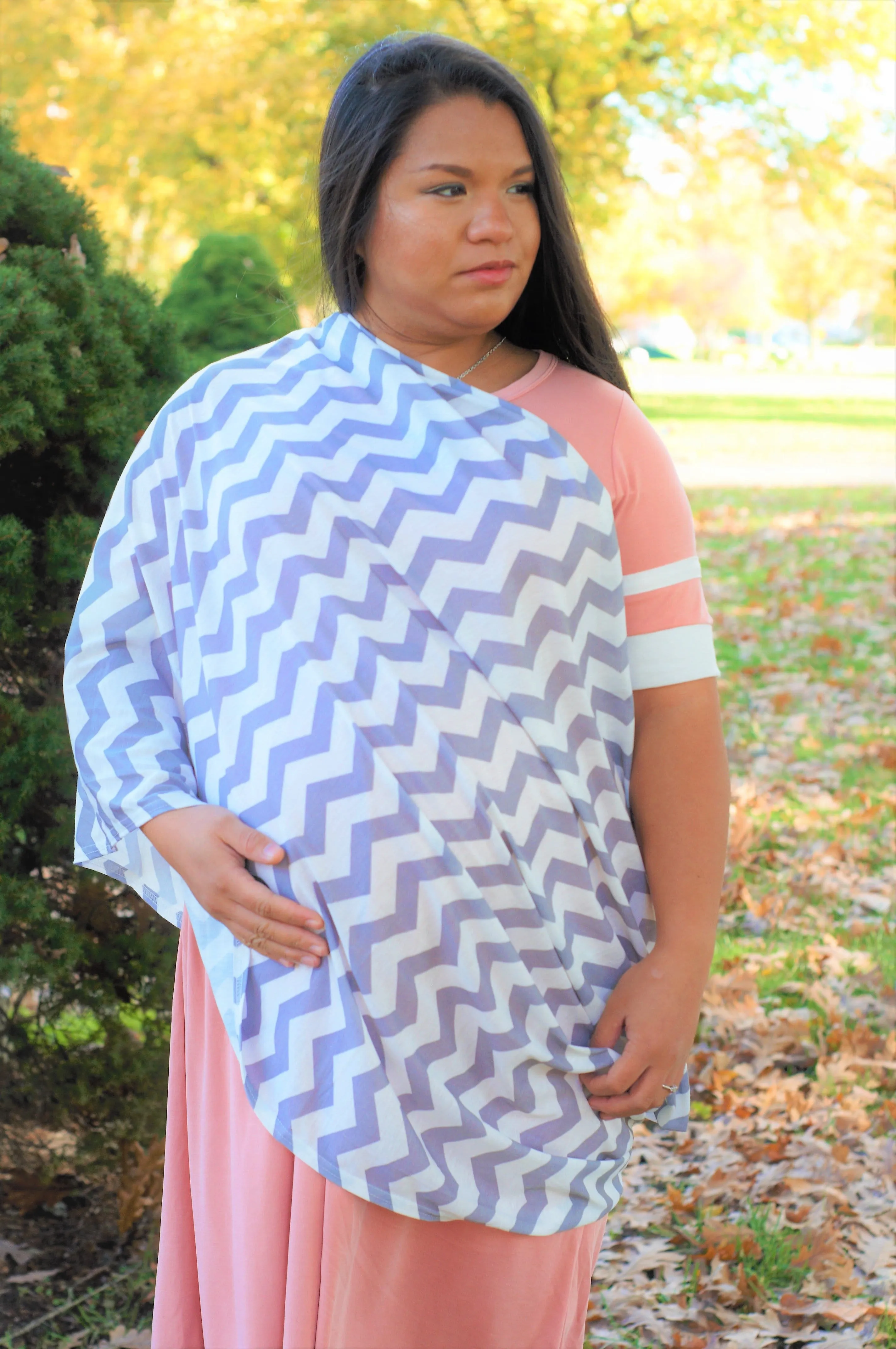 Chevron Multipurpose Nursing Scarf