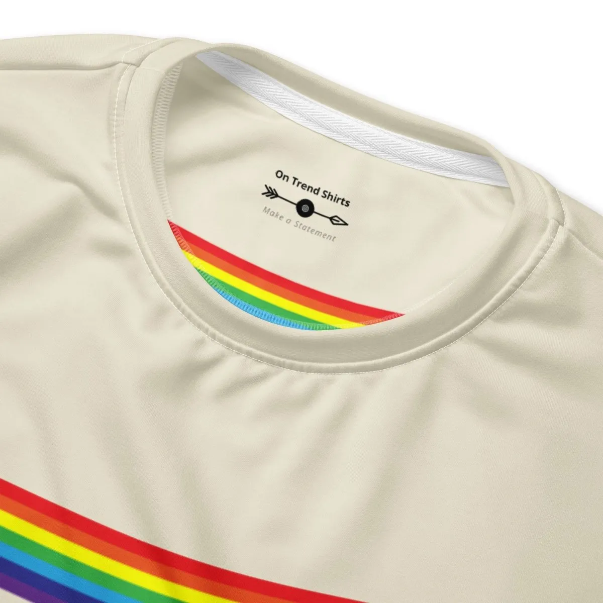 Cream Rainbow Stripe Sweatshirt