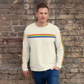 Cream Rainbow Stripe Sweatshirt