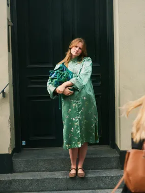 Embroidered Silk Coat