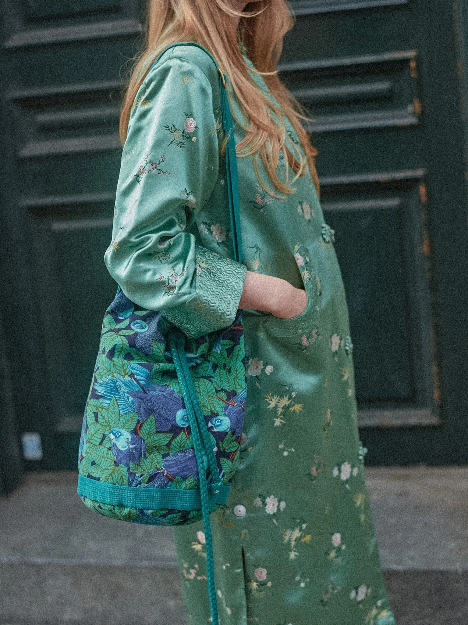 Embroidered Silk Coat