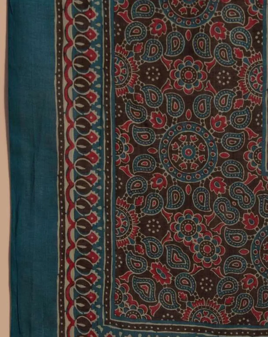 Ethnic Motifs Printed V-Neck Pure Cotton Kurta Set