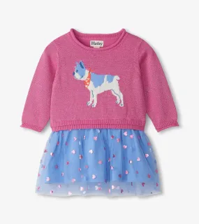 French Bulldog Sweater Knit Dress