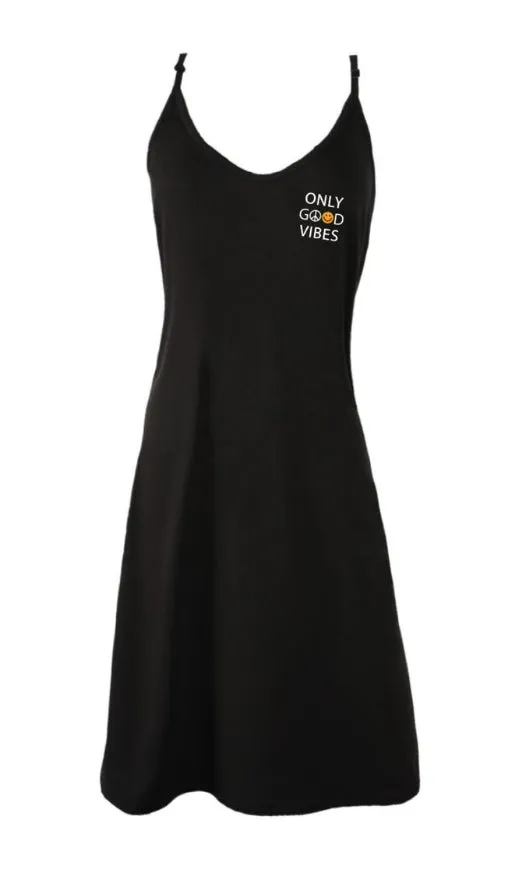 Good Vibes Only Slip Dress