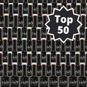 Halo Gel Polish Top 50 Bundle (50 bottles, 1 Base Coat and 1 Top Coat) SAVE 10%