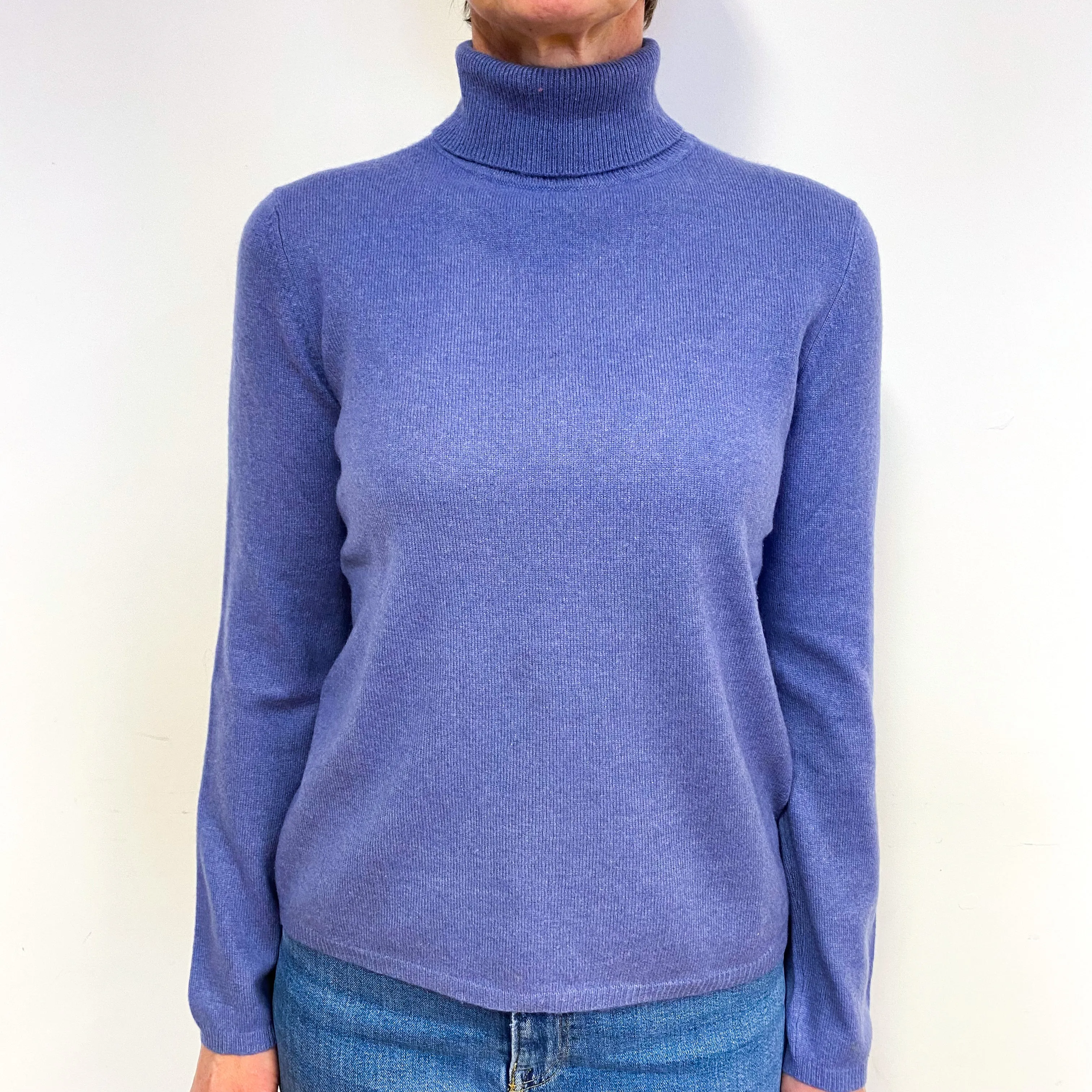 Hyacinth Cashmere Polo Neck Jumper Medium