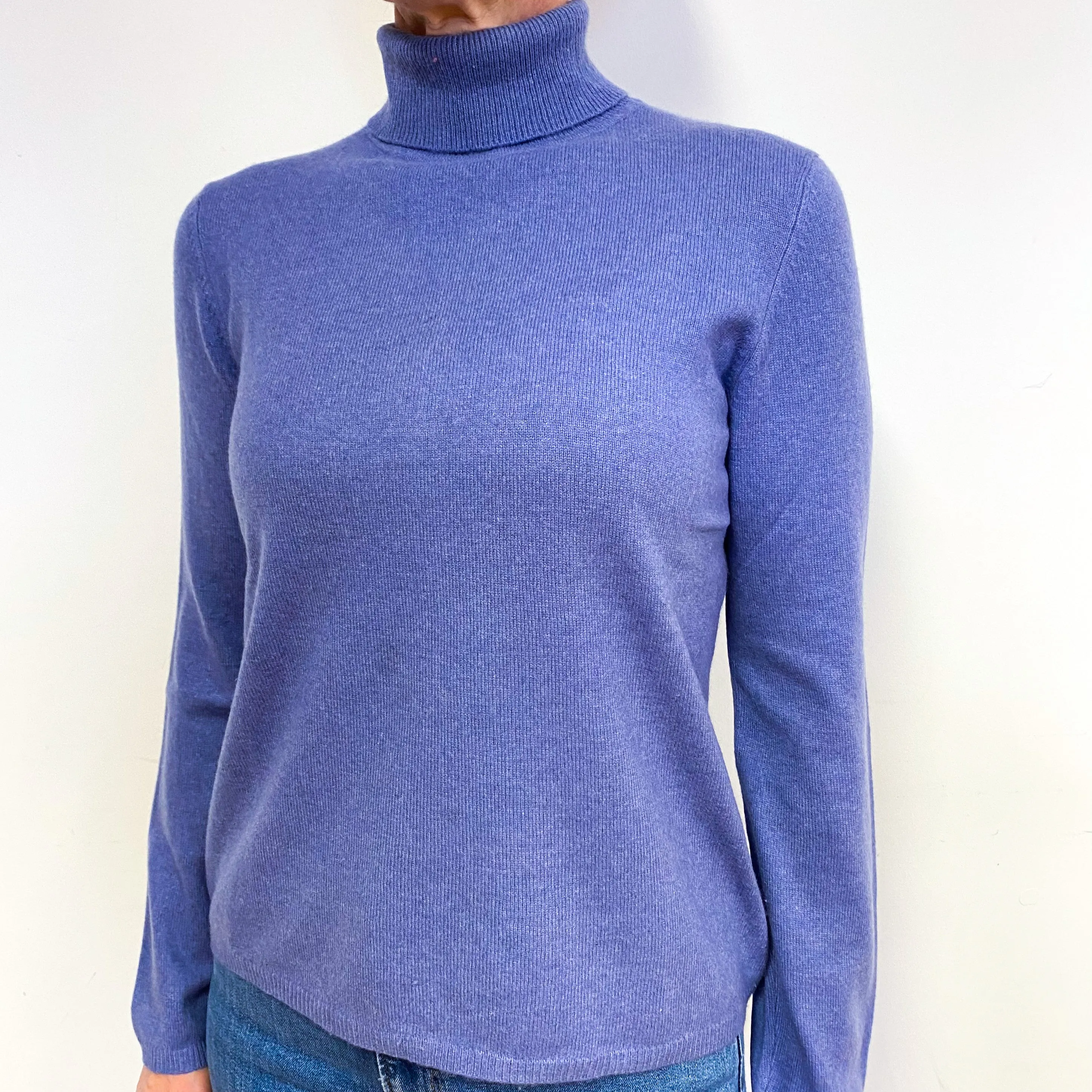 Hyacinth Cashmere Polo Neck Jumper Medium