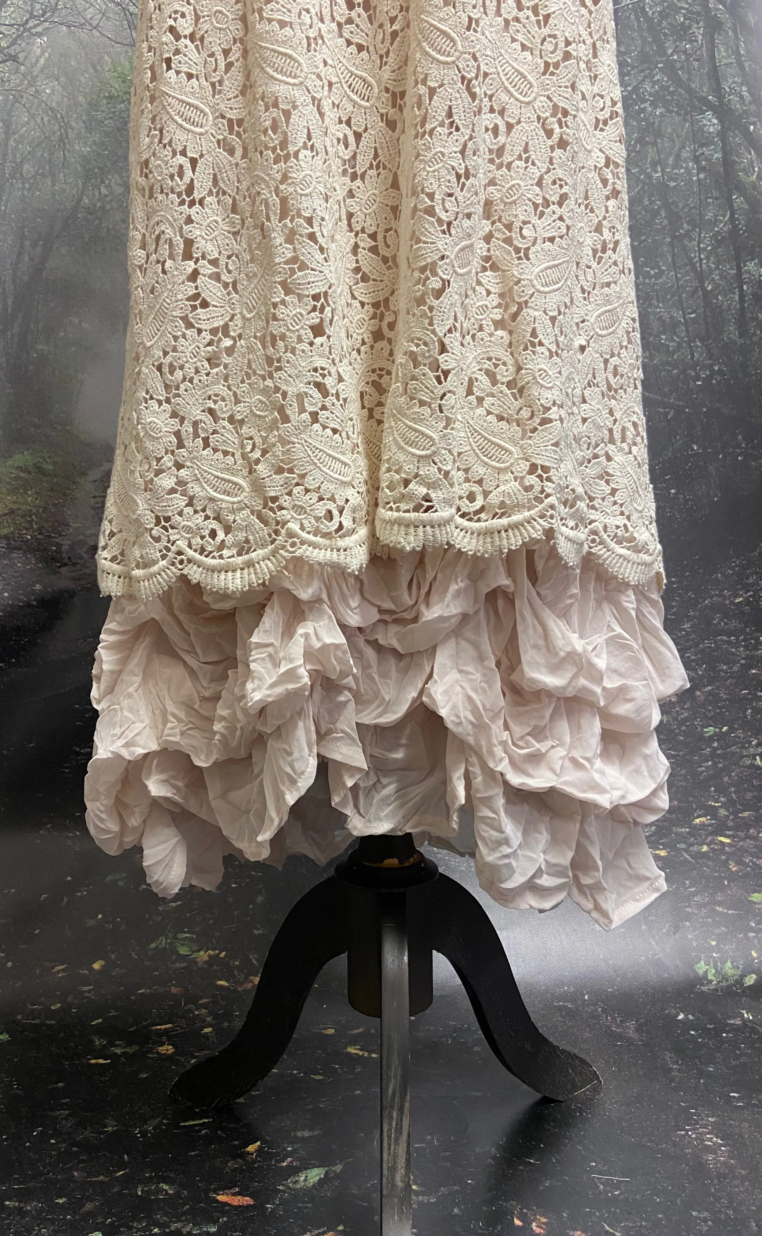 Lace and chiffon designer original slip dress