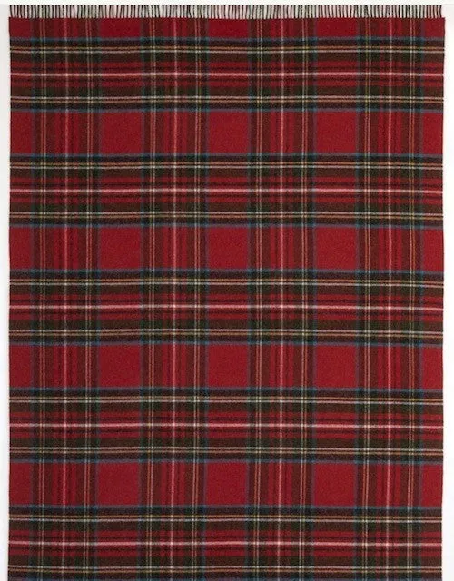 Lambswool Double Face Check Throw | Hunting Stewart