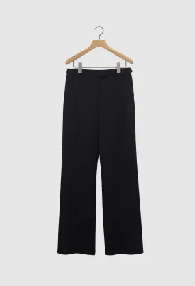 LENNON - Organic Wool Gabardine Trousers in Black