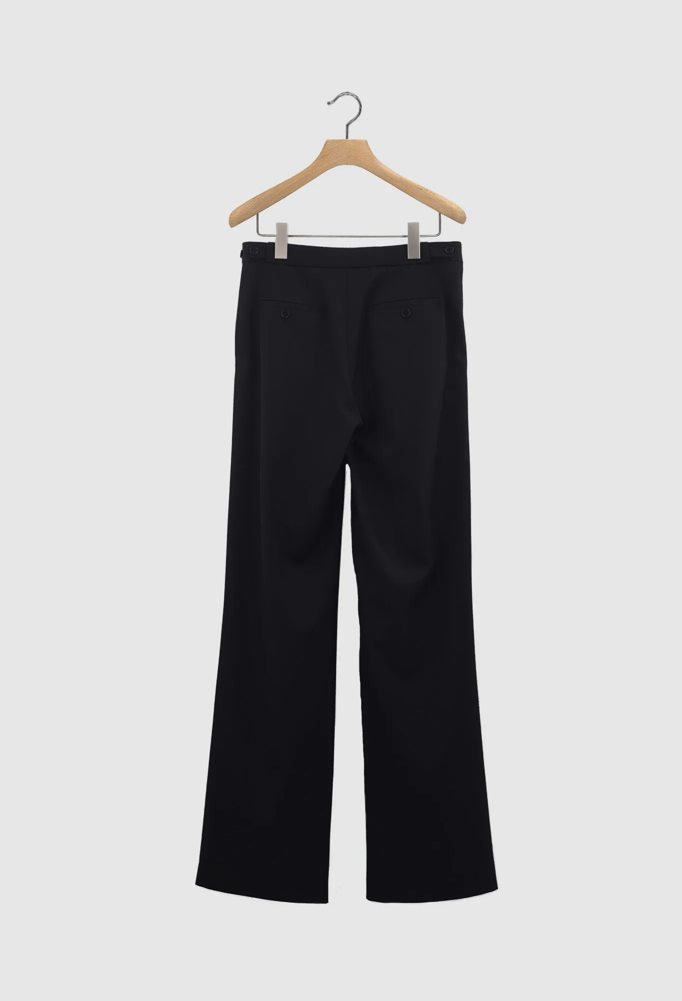 LENNON - Organic Wool Gabardine Trousers in Black