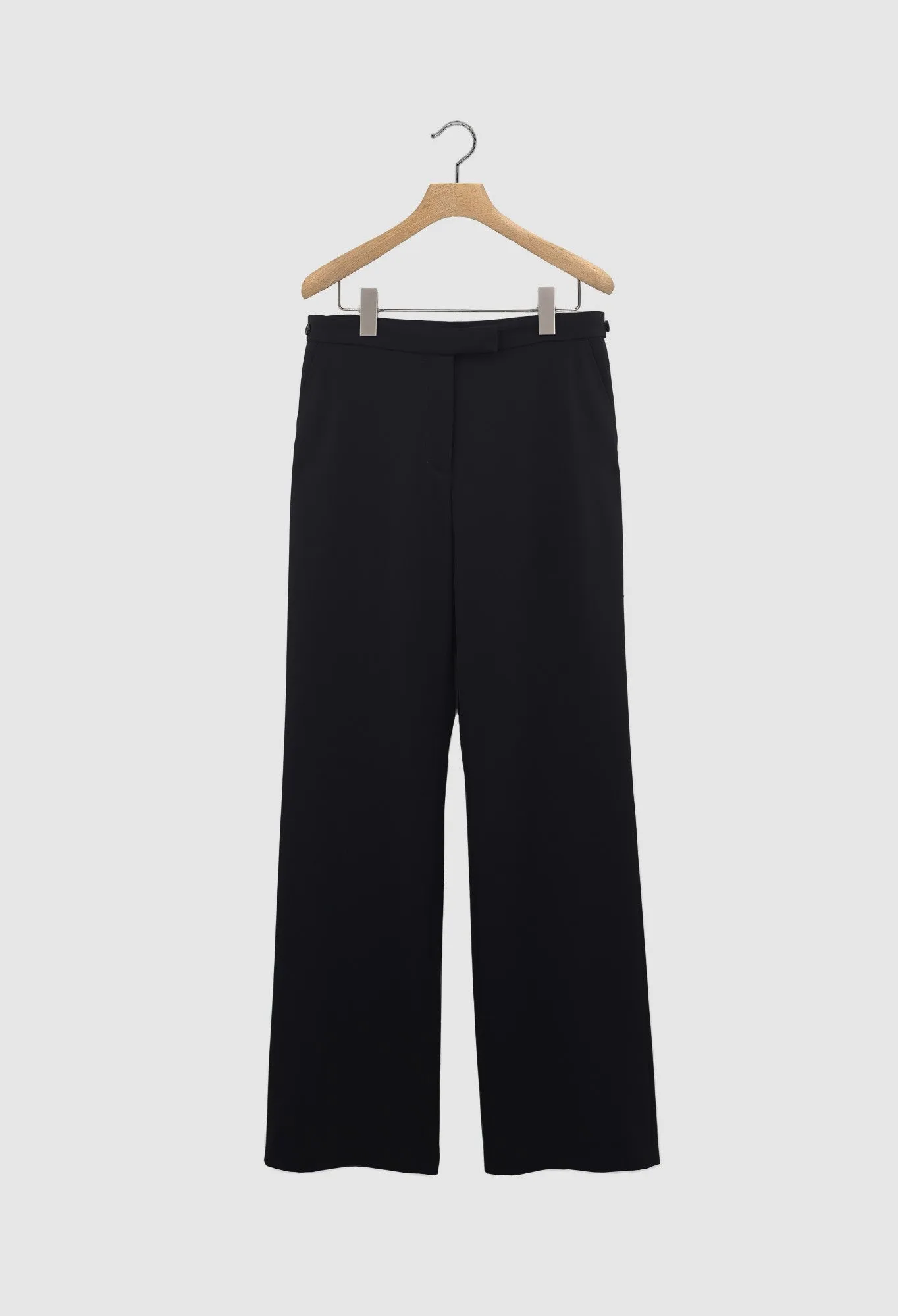LENNON - Organic Wool Gabardine Trousers in Black