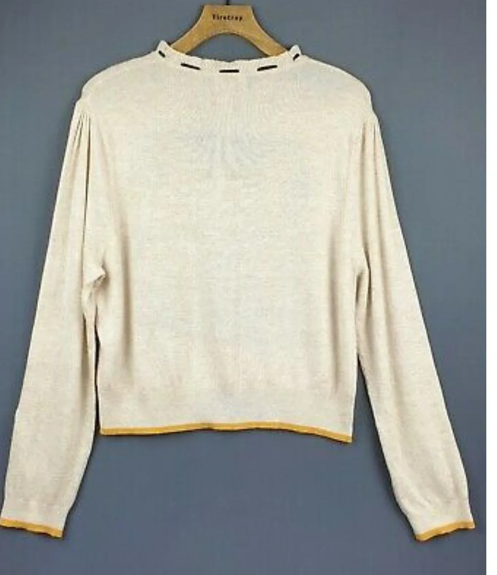 Lindy Bop Destiny Oatmeal Cute Cat Jumper