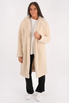 Matilda Teddy Coat Natural
