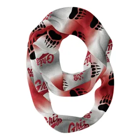 Montana Grizzlies UMT All Over Logo Game Day Collegiate Women Ultra Soft Knit Infinity Scarf by Vive La Fete