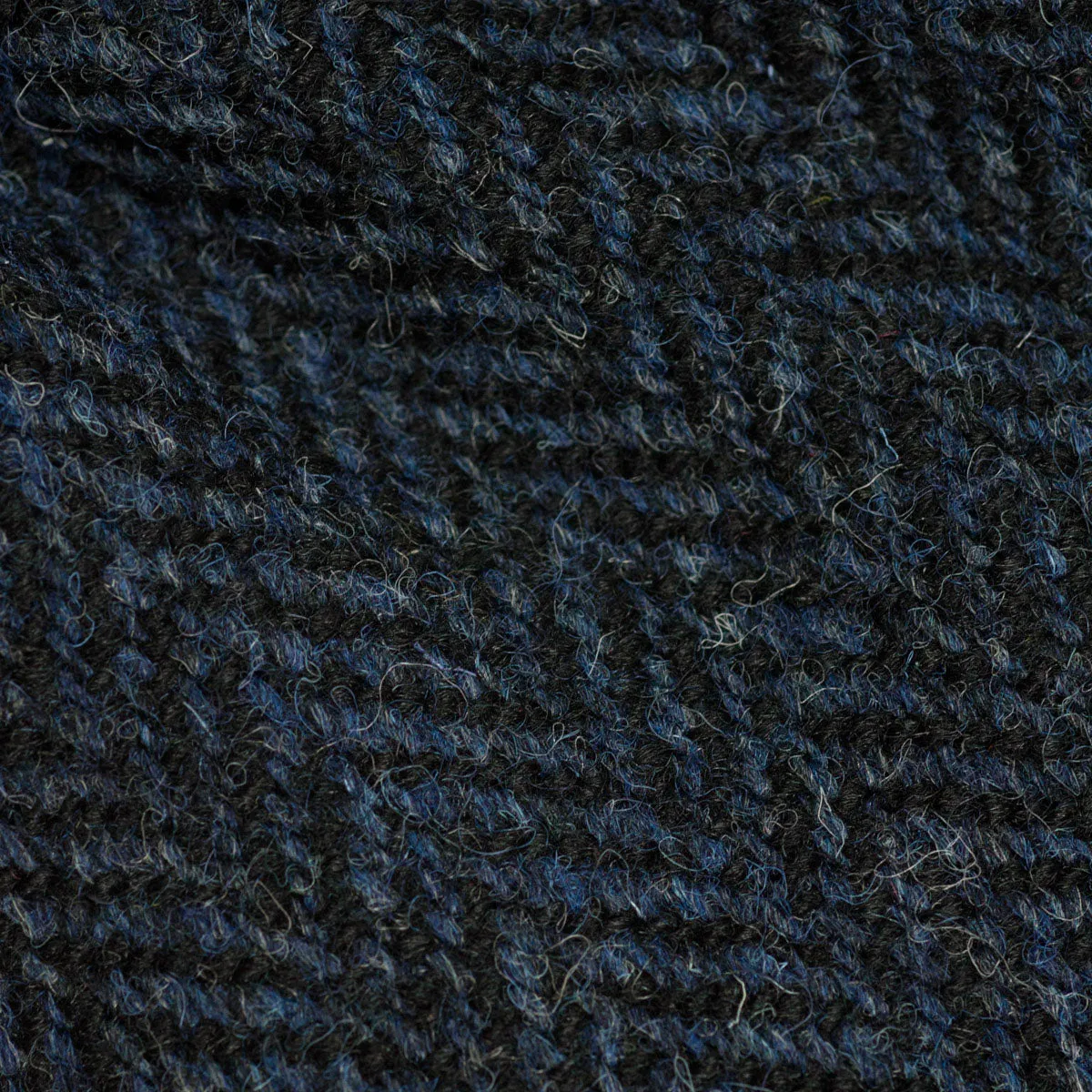 Navy blue cashmere-lined gloves with Harris Tweed back