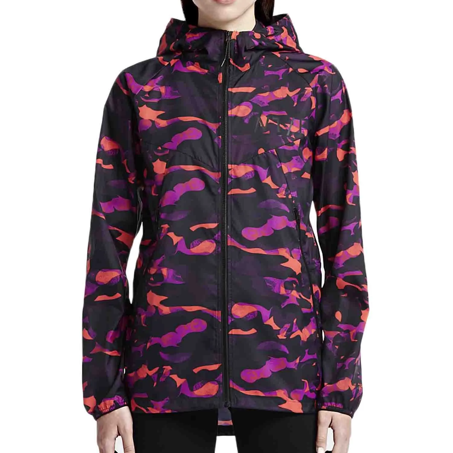 Nike T/F Camo Windrunner Women's Jacket Vivid Purple/Bright Crimson