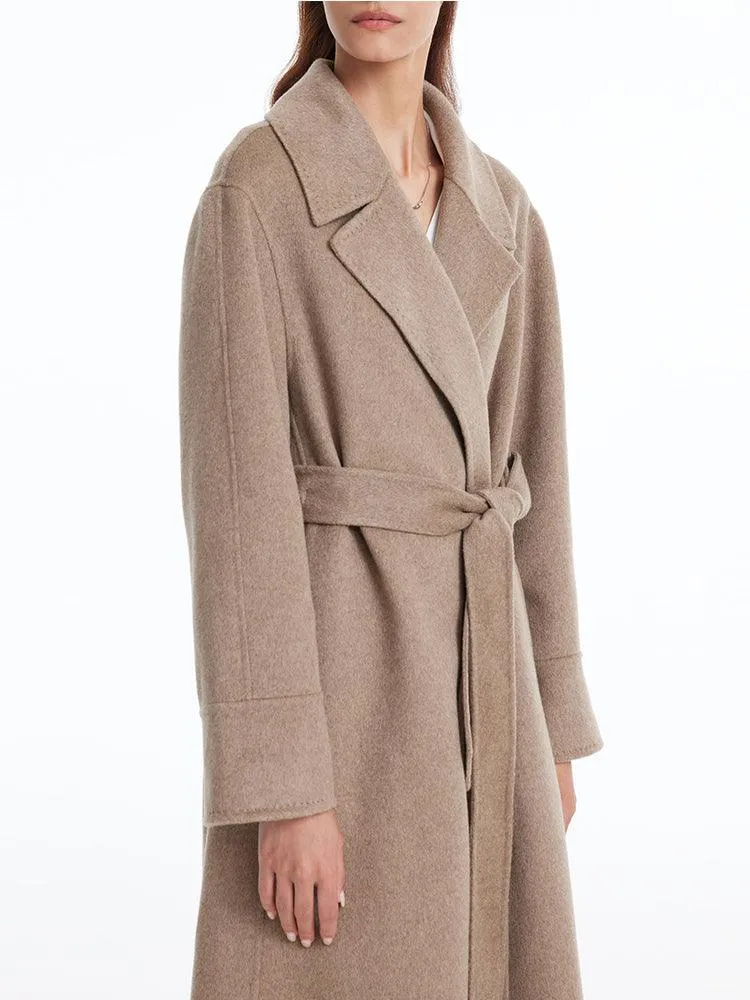 Notched Lapel Cashmere Coat