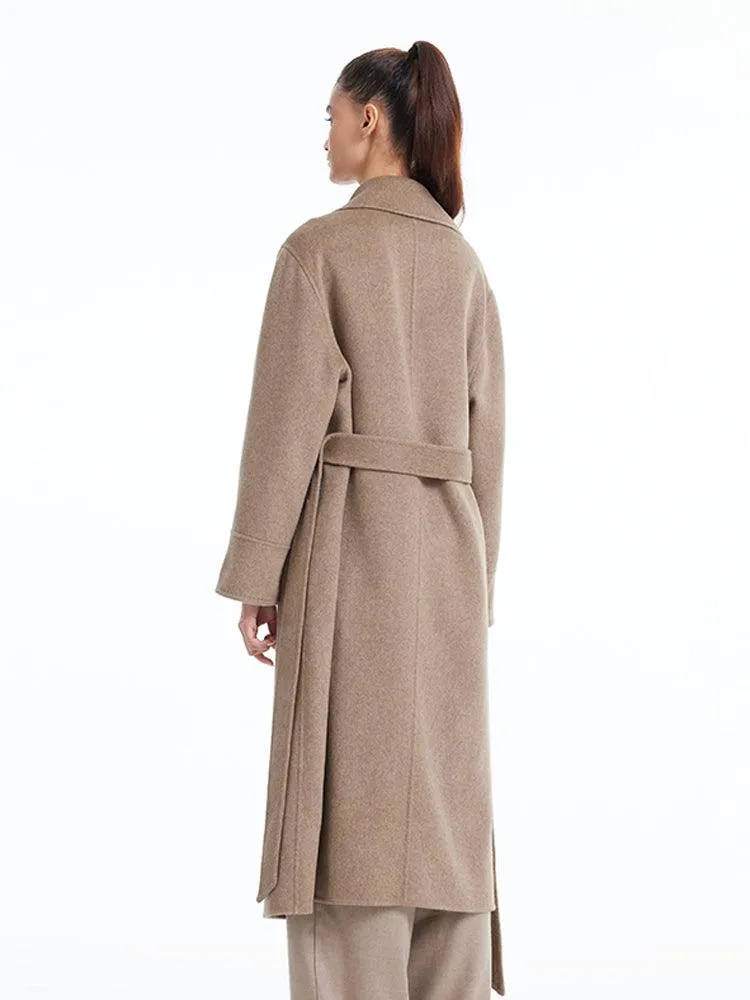 Notched Lapel Cashmere Coat