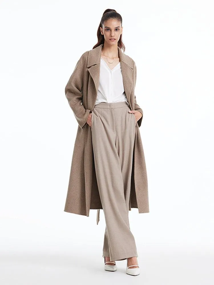 Notched Lapel Cashmere Coat