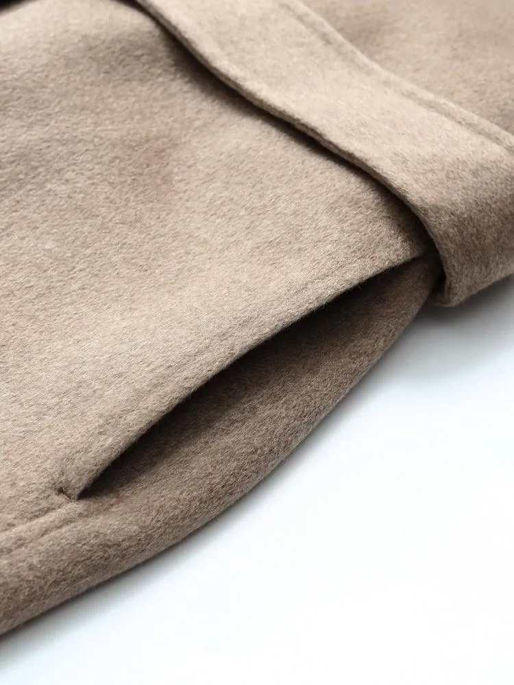 Notched Lapel Cashmere Coat
