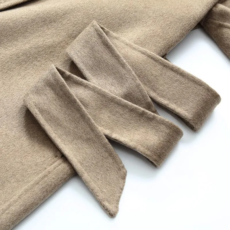 Notched Lapel Cashmere Coat