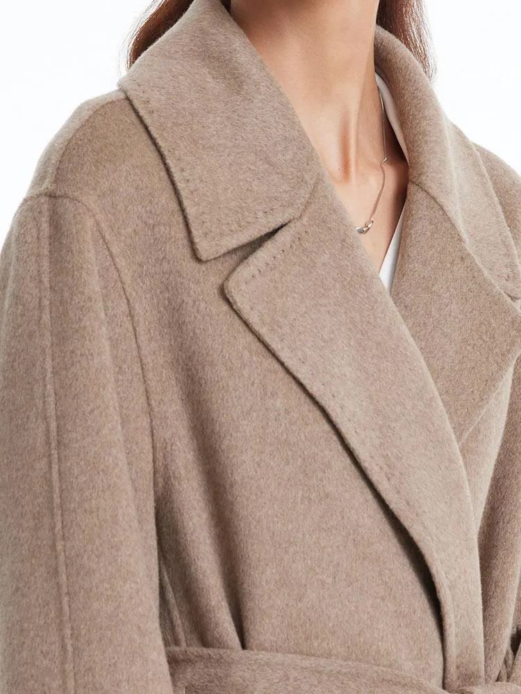 Notched Lapel Cashmere Coat