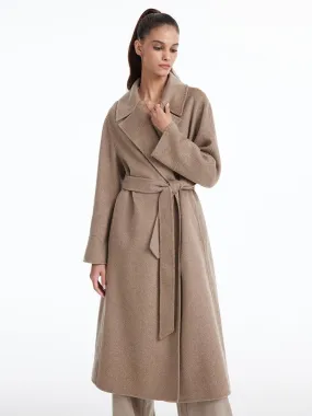 Notched Lapel Cashmere Coat