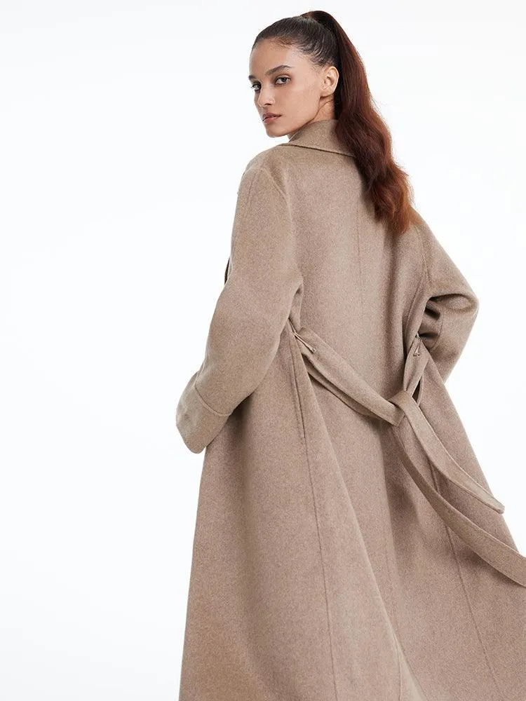Notched Lapel Cashmere Coat